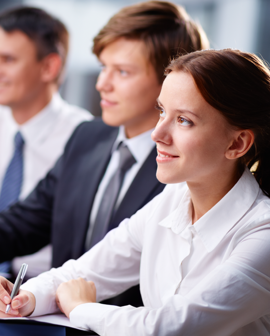 People learning office